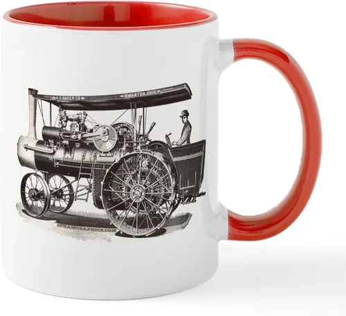 Vista 10 de CafePress Baker Steam Tractor Mug Taza de café de cerámica de 11 oz (11.0 fl oz)
