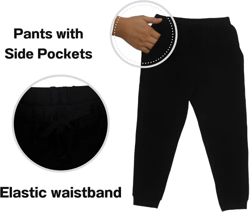 Vista 2 de GUISBY Conjunto de pijama para niños y niñas, sudadera de ajuste cómodo para uso diario de 2 piezas