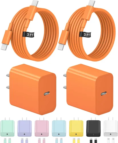 Vista 16 de Cargador de carga rápida USB C de 3 pies para iPhone 17, 16, 15, carga rápida, paquete de 2 unidades para iPhone 17/17 Plus/17 Pro/17 Pro Max/iPhone