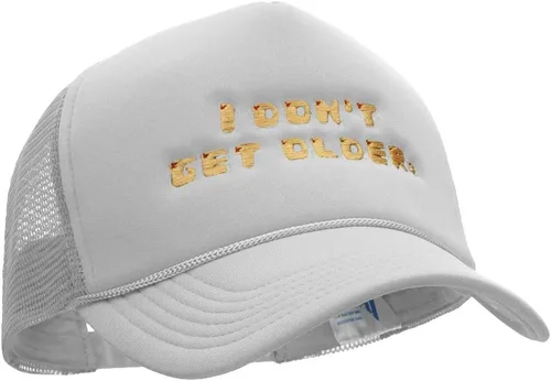 Vista 5 de e4Hats.com Gorra de camionero de malla de espuma bordada I Dont Get Older