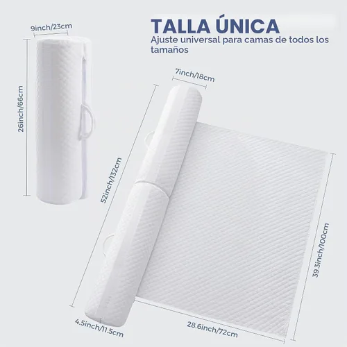 Vista 6 de YIHATA Riel de cama para niños pequeños, parachoques plegables con solapa, 1 paquete de rieles de cama para niños pequeños, rieles de cama