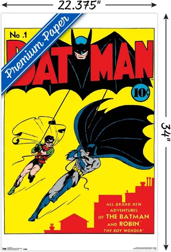 Vista 3 de Trends International DC Comics - Póster de pared de Batman con portada #1, 22.375 x 34 pulgadas, versión premium sin marco