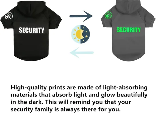 Vista 4 de Sudadera de seguridad con estampados que brillan en la oscuridad DAJIDALI - Ropa para perros - Sudadera de invierno - Chaqueta de suéter abrigada