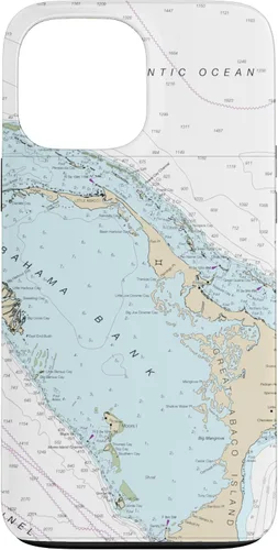 Vista 23 de iPhone 16 Nautical Chart - Abaco Islands, Bahamas, Caribbean Case