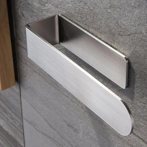 Vista 12 de Taozun Toallero – Estante de toalla autoadhesivo de bambú, toallero decorativo de madera natural para baño, barra de toalla montada en la pared de 8