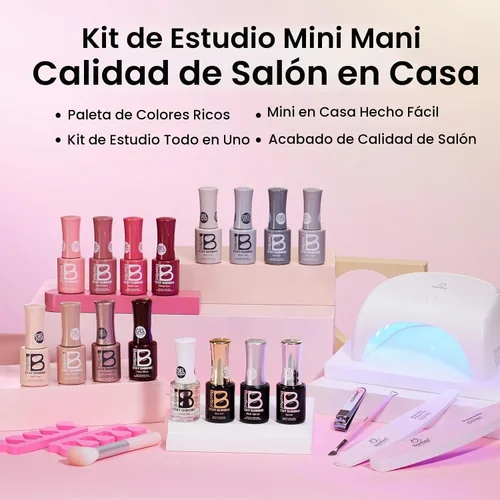 Vista 2 de Beetles - Kit de 23 esmaltes de uñas de gel con luz UV, kit de esmalte de gel de 12 colores 1-Elegancia acogedora