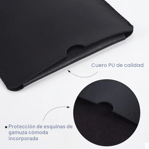 Vista 3 de Funda protectora para teclado Logitech K380 y Logitech Pebble 2 y Pebble Keys 2 K380s Bluetooth, funda de cuero PU Logitech K380 para viajes, Negro