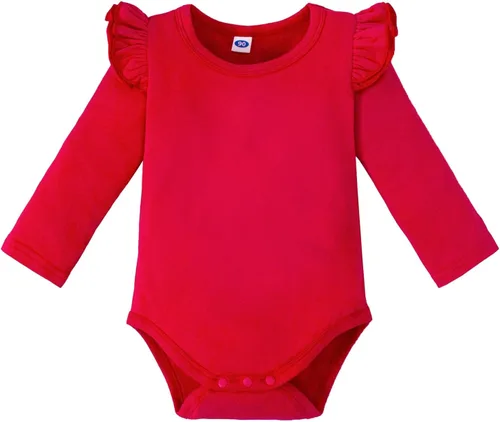 Vista 25 de Magic Park 0-24M Mameluco para bebé niña, traje de una pieza para bebé niña de color sólido, camiseta con volantes para niña, camiseta para bautizo
