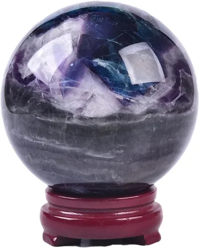 Vista 99 de JIC Gem Piedra Natural de Jaspe Africano Cristal de Curación Esfera Adivinación Bola de Piedra Preciosa, Feng Shui Reiki Aura Decoración