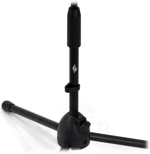 Vista 4 de GRIFFIN Soporte de micrófono corto (serie Low Profile-X) – Soporte de trípode para bombo, amplificadores de guitarra, escritorios de estudio, canto