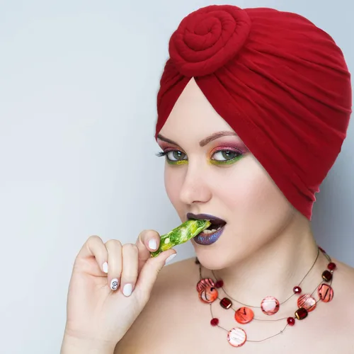 Vista 7 de SATINIOR 6 piezas de turbante africano con nudo de flor pre-atado para mujer