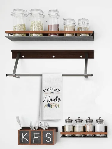 Vista 3 de TNUW Best Grandma - Toallas de cocina de 16 x 24 pulgadas, la mejor flor de Abuela del mundo, suave y absorbente, toalla de cocina, toallas de mano