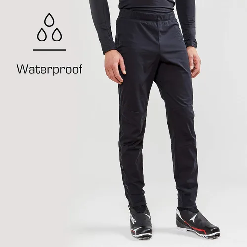 Vista 3 de Craft Sportswear Glide FZ - Pantalones deportivos para hombre, con cremallera completa, impermeables, suaves, perfectos para entrenamiento