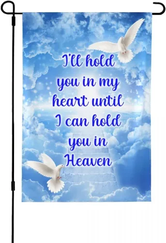 Vista 12 de Bandera de memoria personalizada con nombre de foto, fecha, letrero funerario personalizado, bandera conmemorativa personalizable para jardín