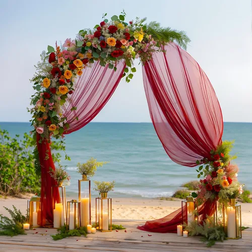 Vista 13 de 1 panel de cortina de telón de fondo transparente para arco de boda, cortina de arco para boda, recepción, decoración de fiesta de despedida de Negro