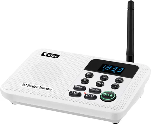 Vista 10 de Ampliable para Wuloo Intercomunicadores inalámbricos para el hogar WL888, rango de 1 milla 22 canales 100 código digital