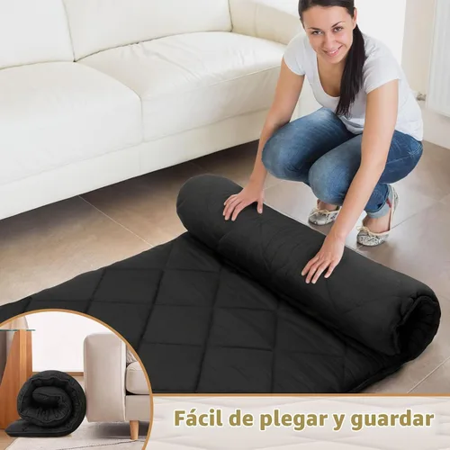 Vista 4 de CypherX - Colchón de futón de 3.9 pulgadas, cama plegable de tatami japonés