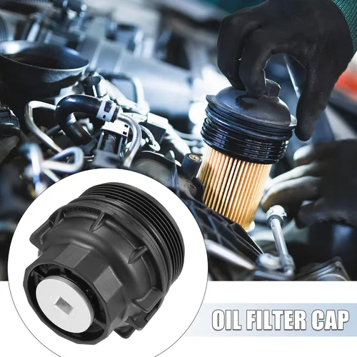 Vista 2 de X AUTOHAUX Reemplazo de la tapa de la carcasa del filtro de aceite de automóvil para Toyota Avalon Camry Highlander 2009-2021 para Lexus ES300h