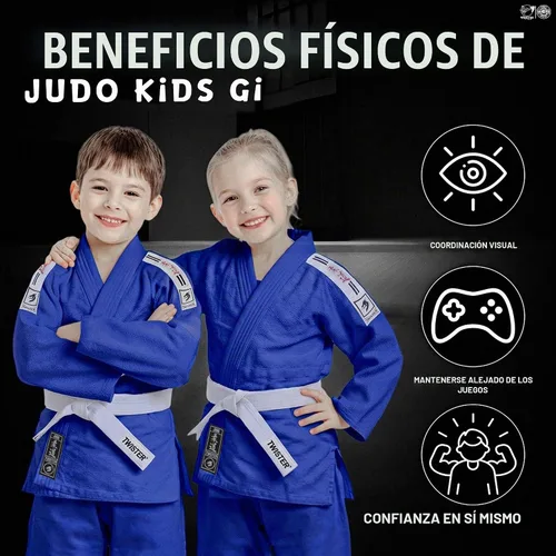 Vista 8 de Black Tiger Judo Gi Uniform 450g Cotton Grain Cloth with Free Belt Azul