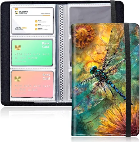 Vista 19 de Organizador de tarjetas de visita, soporte para 240 tarjetas de visita, carpeta portátil de tarjetas de visita para hombres o mujeres, organizador