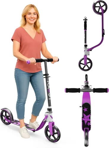 Vista 13 de Adult Scooter with Big Wheels Adjustable Height, Foldable Aluminum Frame Smooth Ride for Urban Commuting and Outdoor Fun Suitable for Teens