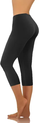 Vista 2 de LRMQS Leggings capri de yoga para mujer, elásticos, ajustados, con cintura elástica, ligeros, delgados, para gimnasio, deportes, entrenamiento