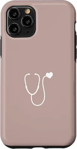 Vista 29 de Pink Taupe - Funda con estetoscopio de corazón para enfermera o doctor para iPhone 17