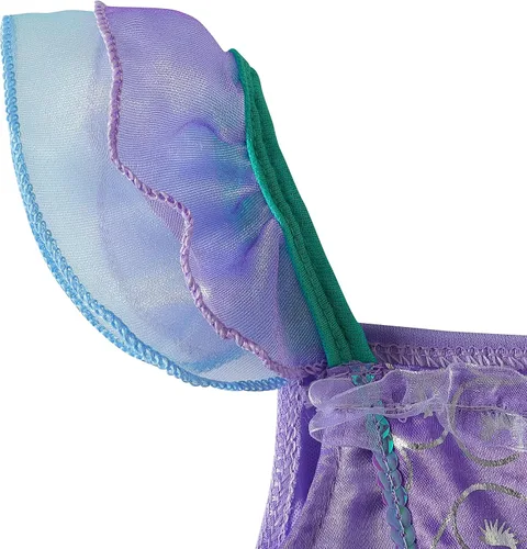 Vista 3 de Ropa de vestir de princesa sirena para niñas pequeñas disfraz de princesa Ariel para niñas con accesorios Knemmy