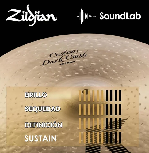 Vista 5 de Zildjian 16 pulgadas K Set de platillos personalizados, oscuros
