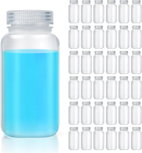 Vista 35 de Tatuo 6 piezas 30 ml 1 oz botellas de reactivo de polipropileno de plástico con tapas de rosca, envases de muestra transparentes de PP con tapa
