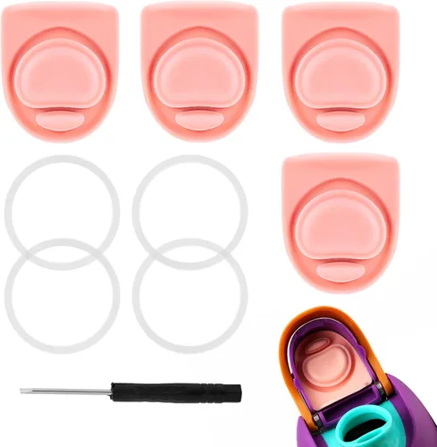 Vista 8 de 4 tapones de repuesto compatibles con Owala FreeSip de 24 onzas, 32 onzas, junta superior de tapa de botella de agua para Owala 19/24/32/40 onzas