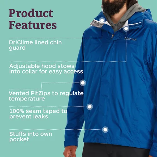 Vista 4 de Marmot Chaqueta PreCip para hombre ligera impermeable