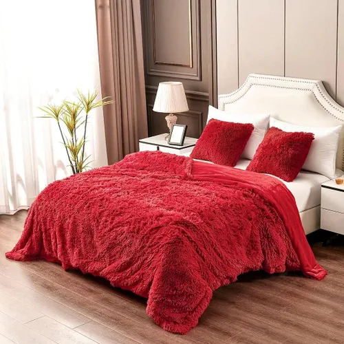 Vista 16 de YUSOKI manta de piel sintética extrasuave con pelos largos, transpirable, de 50 x 60 pulgadas, mullida, acogedora y cómoda, de microfibra de lujo
