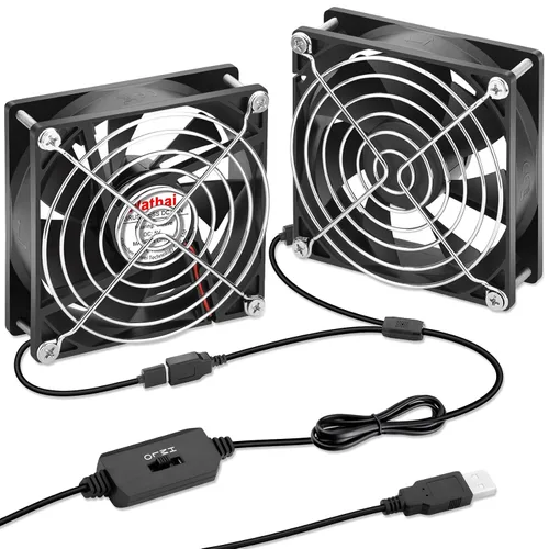Vista 9 de 2Packs Wathai DC 4010 5V Small Blower Cooling Fan 2 Pin DC 40mm x 10mm