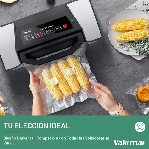 Vista 7 de Vakumar Bolsas selladoras al vacío, paquete de 2 rollos de 8 x 60 pies para alimentos, sellar una comida, grado comercial, sin BPA, grado comercial