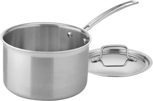 Vista 3 de Cuisinart Cacerola Multiclad Pro de triple capa de 1.5 cuartos de galón con tapa, MCP19-16N