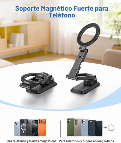 Vista 5 de OMOTON Magnetic Phone Mount for Tripod Camera with Arca Base Cold Shoe 1/4
