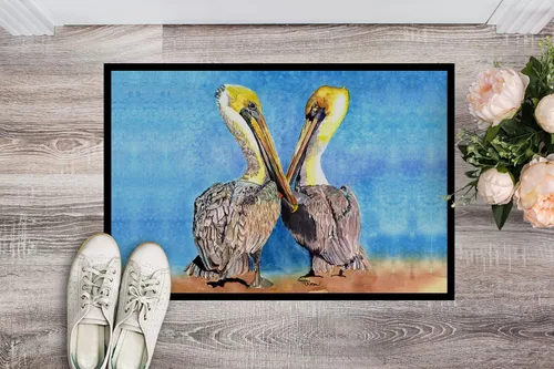 Vista 2 de Caroline's Treasures 8539-JMAT Pelican - Tapete para puerta delantera, 24 x 36 pulgadas, para interiores y exteriores, para entrada, antideslizante