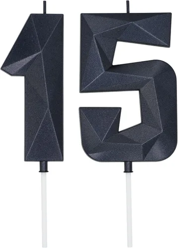 Vista 244 de DERVENTA Vela Grande de Cumpleaños Número 3D Verde Luminoso de 3.7 Pulgadas Celebración de Fiesta Aniversario Decoración Adorno para Pastel 1 Pieza