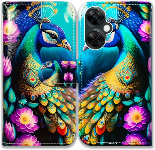 Vista 15 de Bcov Funda para Oneplus Nord N30 5G, diseño de pájaro negro y verde con tapa para teléfono con ranura para tarjeta y soporte para OnePlus Nord N30 5G