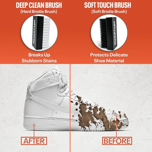Vista 4 de Quantum Shoe Care Kit de limpiador de zapatillas limpiar, acondicionar y desodorizar (3 en 1) limpiador instantáneo de zapatos para zapatos blancos