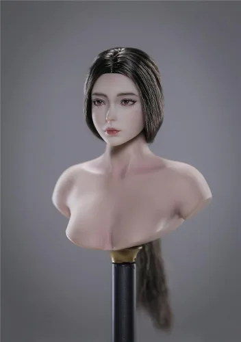 Vista 4 de Esculpe de cabeza femenina a escala 1/6, figura de acción de anime de belleza para niña, cabeza tallada para soldado femenino de 12 pulgadas, PH TBL