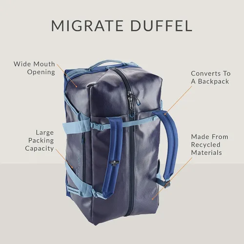 Vista 4 de Eagle Creek Migrate - Bolsa de lona 90L, Negro azabache, 90 Liter, 90 litros