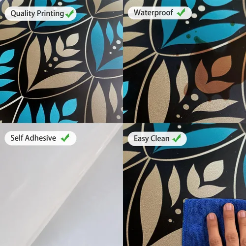 Vista 6 de funlife 7 calcomanías autoadhesivas de papel de contacto para escaleras, calcomanías autoadhesivas para escalones, decoración de oficina en casa