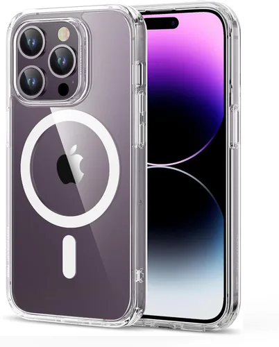 Vista 11 de ESR Funda magnética híbrida con HaloLock, compatible con iPhone 14 y 13, compatible con MagSafe, protección de grado militar a prueba de golpes Negro