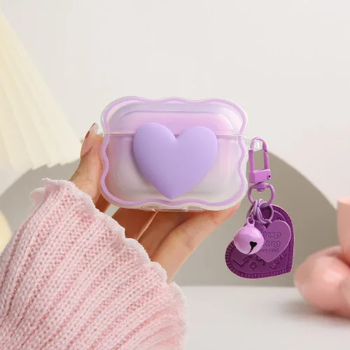 Vista 12 de Funda compatible con Apple AirPods Pro de 2 generación 2022, bonito diseño de ondas, a prueba de golpes, suave y transparente, protector AirPods