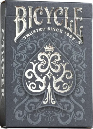 Vista 2 de Bicycle Cinder - Juego de cartas premium, lámina de humo plateado, 1 baraja
