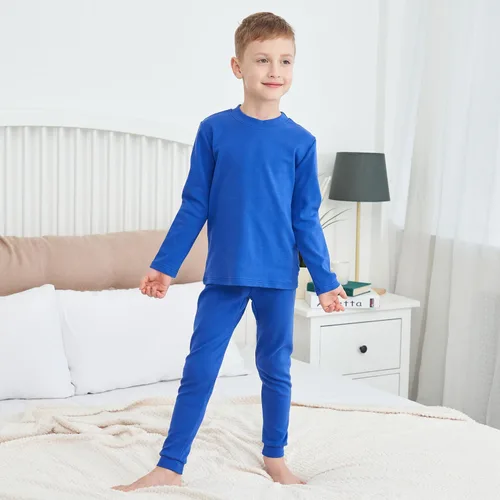 Vista 2 de Conjunto de ropa interior térmica para niños y niñas, pijamas largos para niños, 3-7 años