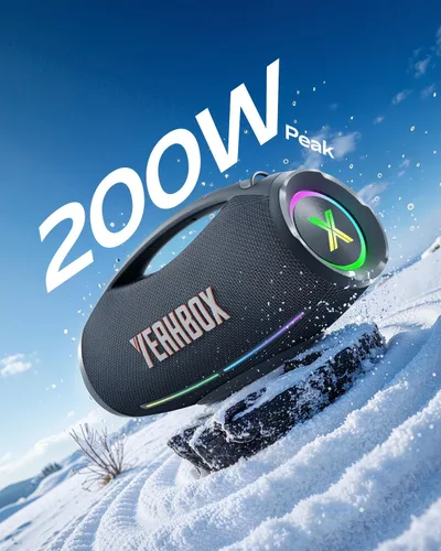 Vista 4 de YEAHBOX P120K - Altavoz Bluetooth pico de 200 W con micrófonos inalámbricos Negro