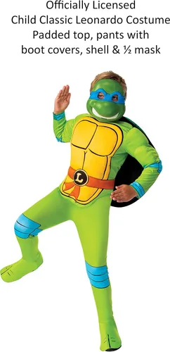 Vista 3 de Rubies Disfraz clásico de Nickelodeon de Nickelodeon para niño, diseño de tortugas ninja mutantes